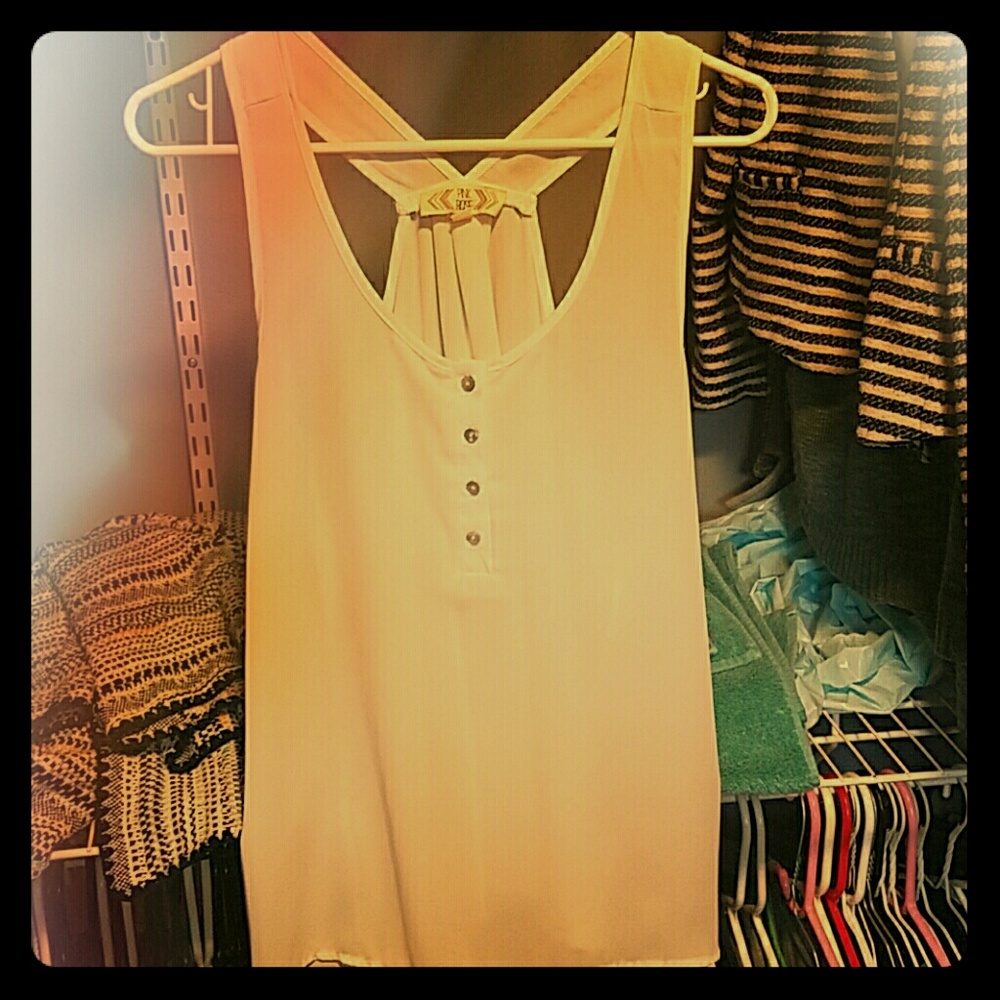 White flowy tank top, size small!
